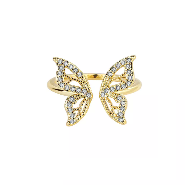 Sparkling Butterfly Ring